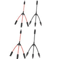 3 to 1 Solar Panel Connectors Y Branch 1500V DC 30A PPO Material Parallel Connection for Solar Panels Universal 10AWG Solar Connectors2 Pairs Red-Black