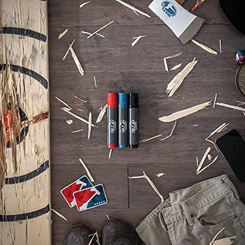 Official World Axe Throwing League Premium Starter Kit with Throwing Hatchet Throwing Axe Axe Throwing Target Stencil Axe Throwing Markers &amp Axe Sharpening Whetstone