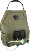 Solar Shower Bag Portable Outdoor Water Storage Shower Nozzle for Camping Hiking Beach Travel Olive Green Convenient Water Temperature Display Easy to