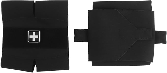 Camouflage MOLLE Medical Pouch with roll-Out Organizer top Tourniquet Band &amp ID Patch Area Utility First Aid Pouch for Airsoft Training &amp Outdoor Use