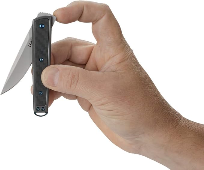 CRKT Symmetry Folding Everyday Carry Knife: Plain Edge Folder with Liner Lock Everyday Carry Folded Knife with IKBS Ball Bearing Pivot System and G10 Handle 7190