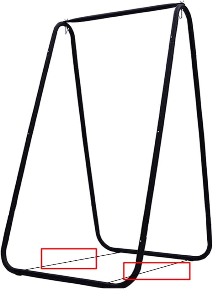 Hammock Chair Stand A-Shaped Heavy-Duty Steel Hammock Stand for Bedroom Patio Outdoor 220LBS Multi-Use Swing Stand for Outdoor Indoor (Hammock Chair not Include) Black