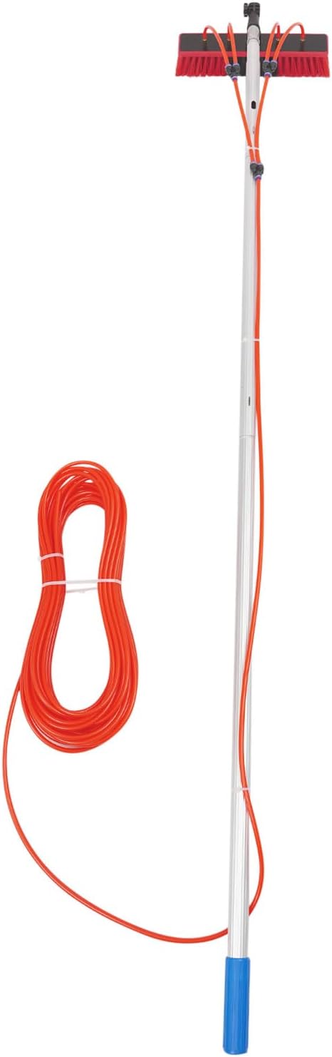 13Feet Reach Solar Panel Cleaning Brush &amp Pole Water Fed Pole KitSuitable for high Windows Cleaning Solar photovoltaic Panel Cleaning and Cleaning Cars Trucks Vans caravans Windows
