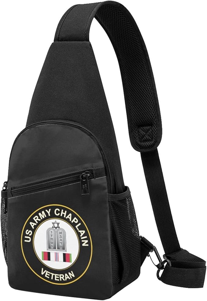 US Army Jewish Chaplain Afghanistan Veteran Chest Pack Leisure Shoulder Crossbody Chest Bag