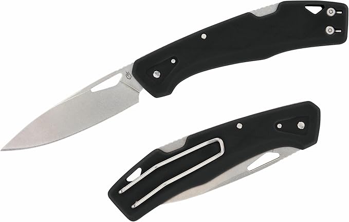 Gerber Gear LST - EDC Pocket Knife - Survival Tactical Tool for Travel Camping &amp Outdoor Adventure - Lightweight &amp Compact Folding Knife - Stainless Steel Blade - Black