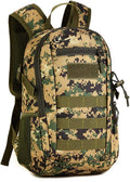 UNISTRENGH 12L Mini Daypack Military MOLLE Tactical Backpack Rucksack Gear Assault Pack for Cycling Fishing (Jungle Camo)
