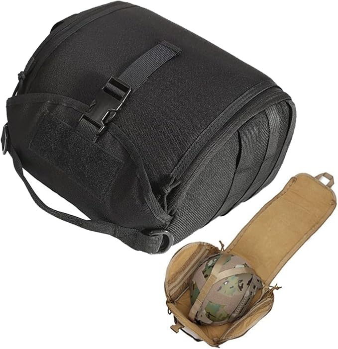 Tactical Helmet Padded Storage Bag 6L Expandable MOLLE Pouch Waterproof with Anti-Scratch Lining Multi-Purpose