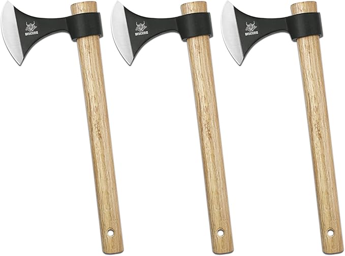 Throwing Axes 3 Pack 16.2-inch Throwing Tomahawks High Carbon Steel &amp Wooden Handle for Axe Throwing Recreation and Competition