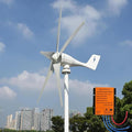 800W Wind Turbine 5 Blades 12V / 24V / 48V with MPPT Charge Controller for Home Boat Farm (24 Volts)