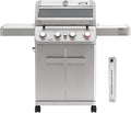 Monument Grills 4 Burner Propane Gas Grill Stainless Steel Outdoor Patio Barbecue Grill with Smoker Box with Broil Zone Fast Heating Knob Control and Easy Cleanup M410MBZ