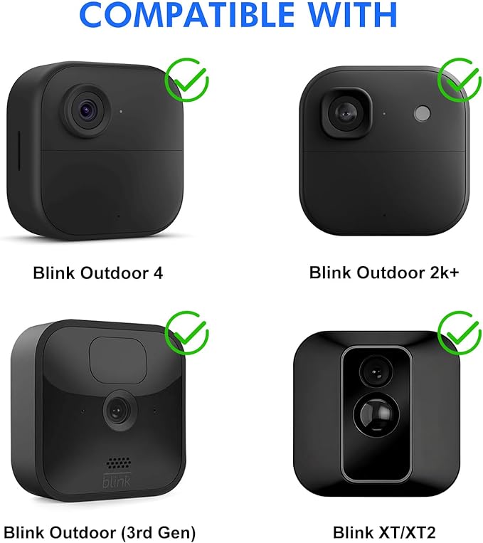 6W Solar Panel Charging Mount Compatible with Blink Outdoor 4 (4th Gen)/2k+/Outdoor XT3/XT2/XT 360° Swivel + 90° Tilt AdjustableIP67 Solar Charger Internal Battery Power Supply for Blink Cam