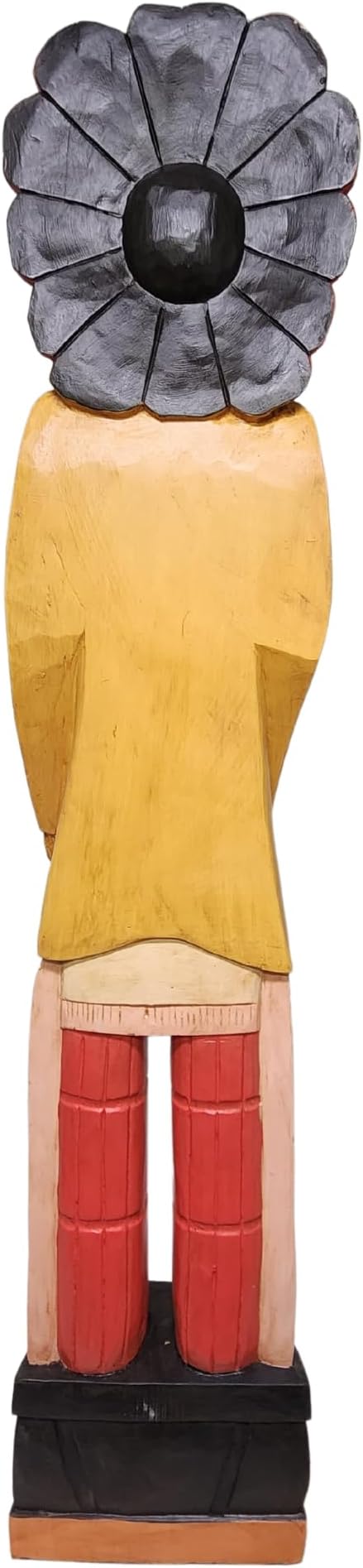 WorldBazzar 5 Foot Axe Indian Huge Hand Crafted Wooden Sculpture Cowboys Horseshoes Shotgun Old west Hunting Cigar Store