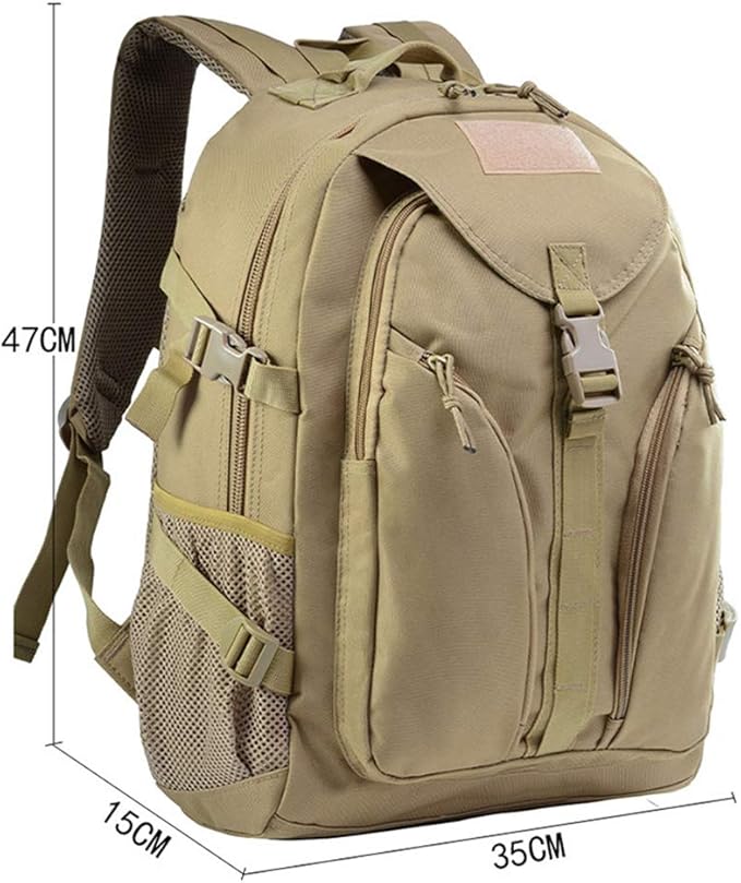 Outdoor Sports Pack Hiking Bag Tactical Rucksack Camo Knapsack Combat Camouflage Tactical 25L Backpack - Tan