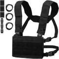 Tactical Pouches Chest Pack with Triple Magazine InsertMOLLE Chest Rig with Placard Hook Loop