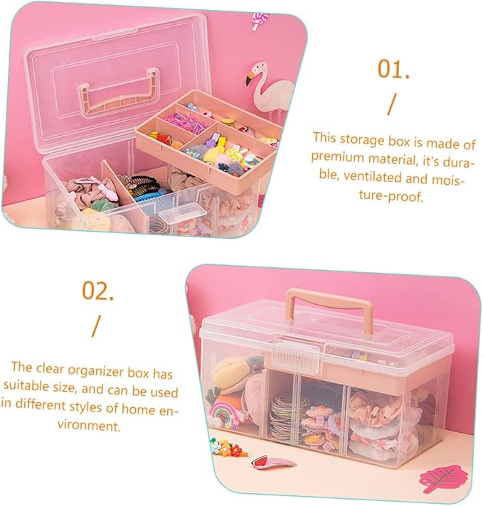 Cabilock Storage Bins Lid Multipurpose Storage Box Handle Lid Pantry Storage Organizer