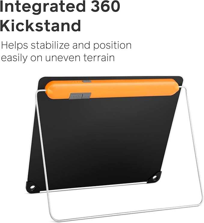 BioLite SolarPanel 5+ Ultraslim 5-Watt Solar Panel with 3200 mAh Battery 13.76 oz 10.12 x 8.19 x 0.94