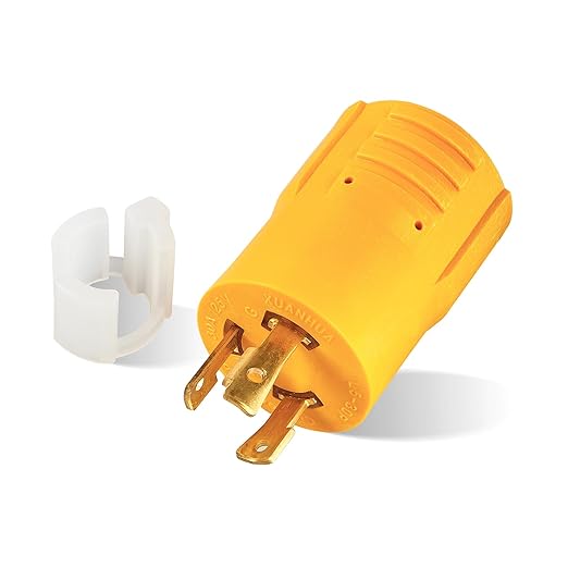 MECMO Shore Power NEMA L5-30P to 5-15/20R RV Generator Adapter Marine 30 Amp to 110 15 Amp Household Regular Connector 30A 125V 3 Prong Twist Lock Locking Male L5-30 to 5-15R 5-20R Female Cord