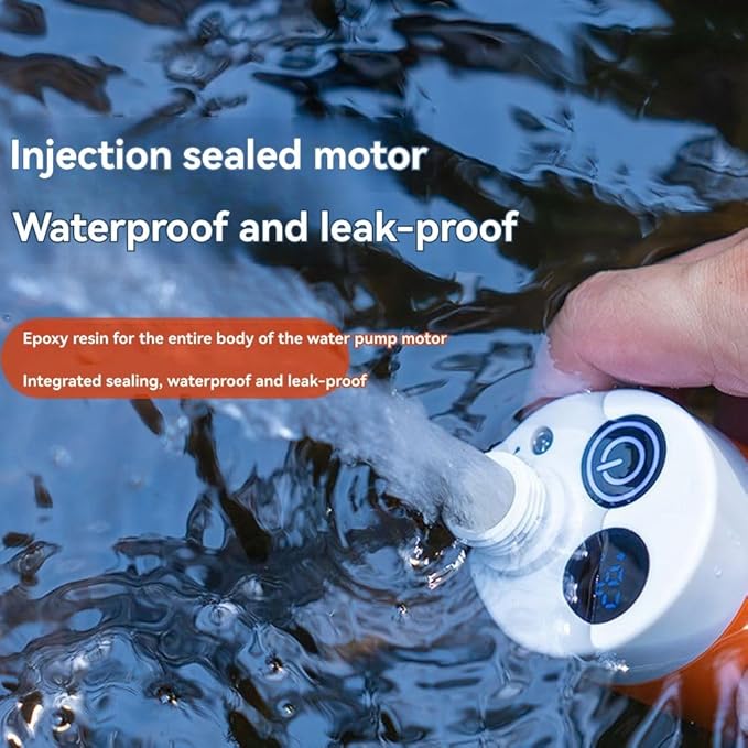 Portable Camping Shower Outdoor Electric Shower Pump Upgraded Rechargeable Model with Intelligent Digital Display