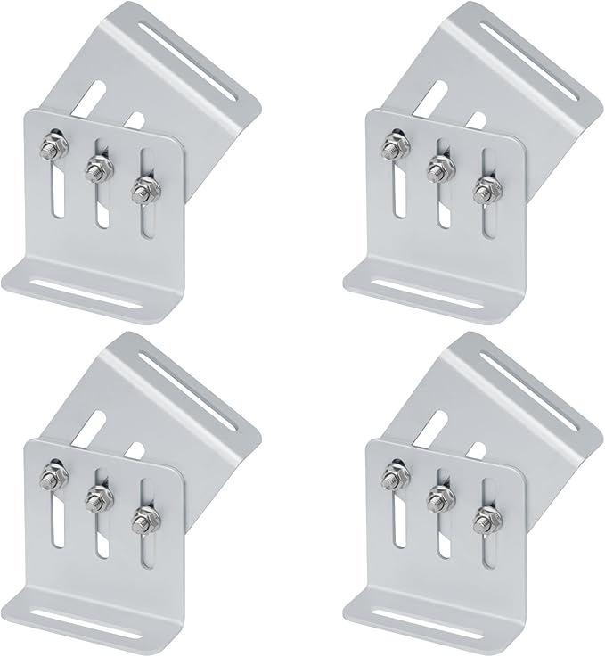 4 Sets Adjustable Solar Panel Tilt Mount Bracket Solar Panel Rack Mount for RV Roof Boat Flexible Length: 4-7 Aluminum Alloy