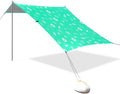xigua Desserts Beach Tent Sun Shelter with Carrying Bag - Silver Coated Oxford Fabric Beach Canopy for Beach Camping Fishing - Includes Windproof Ropes Sandbags &amp Stakes