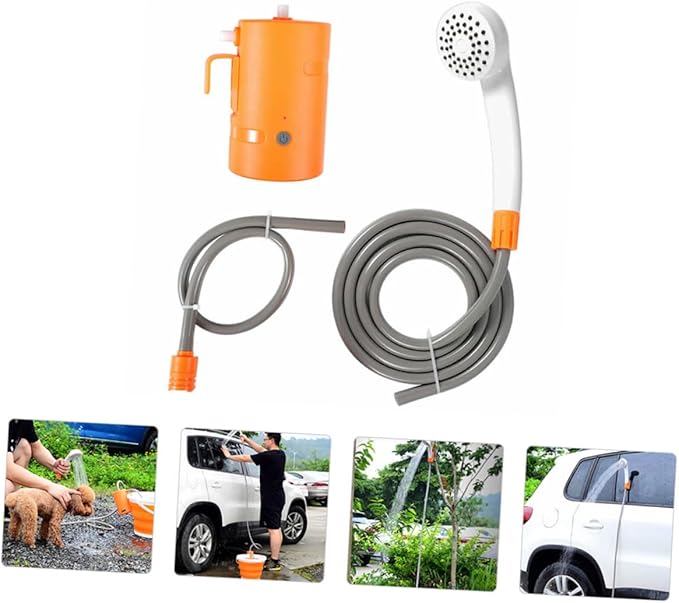 1Set Shower for Outdoor Camping Travel Hiking Lightweight and for Use Orange