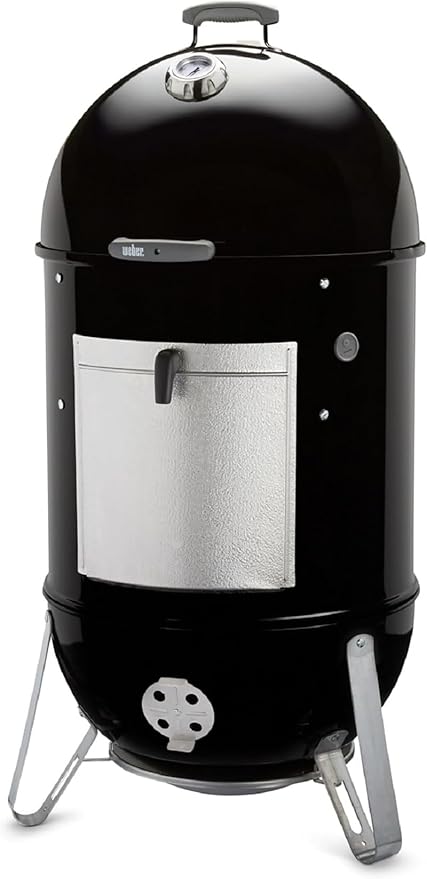 Weber Smokey Mountain Cooker 22-Inch Charcoal Smoker – Outdoor BBQ Smoker with Dual Cooking Grates Porcelain‑Enameled Kettle &amp Temperature Control Dampers