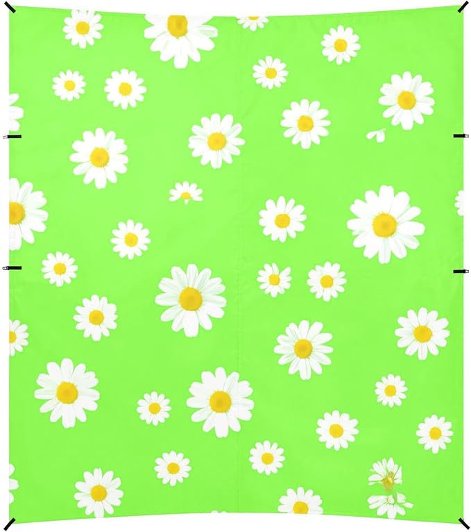 Beach Canopy with Windproof Ropes &amp Sandbags Beach Tent Sun Shade Sun Shelter for Camping Trips Fishing Backyard Fun or Picnics Daisy