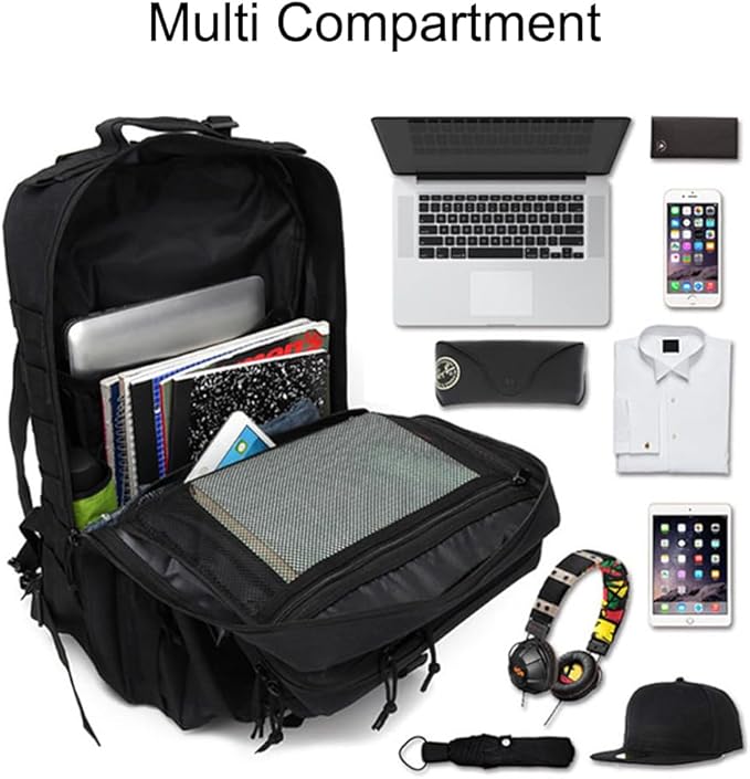 Tactical Backpack for Men Large Military Style Hiking Backpack with MOLLE System Travel Camping Bag for Trekking (GREEN DIGITAL)