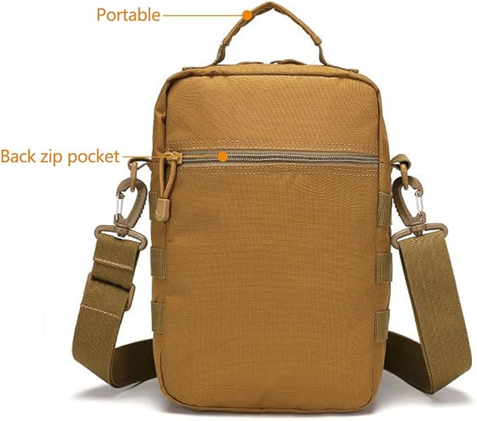 Small Tactical Messenger Bag For Men Shoulder Bags Travel Bag Crossbody Casual Pack (Military Green)