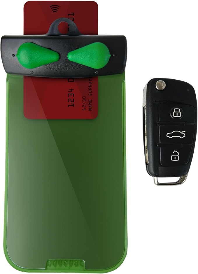 Aquapac Keymaster Dark Green – Protect and Carry Keys Cards and Small Valuables up to 10m or 30 feet