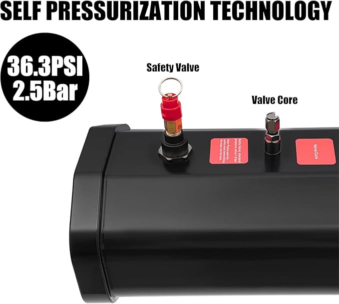 Pressurized Water Tank for Outdoor Camping and Vehicle Storage Portable Solar Shower for Overlanding and Roof Rack Use