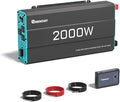 Renogy Inverter P2 2000 watt Pure Sine Wave Inverter Solar Car Power Inverter 12V to 120V AC Converter for RV Truck Camping Home Backup Outdoor Emergency Off-Grid Living 16.4FT Remote Control