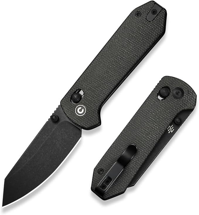 CIVIVI Yonder Folding Pocket Knife for EDC Crossbar Lock Knife with 2.88 14C28N Blade Micarta Handle Lightweight Knife Gifts for Men Women Camping Hiking Designed by Zac Whitmore C23073B-1