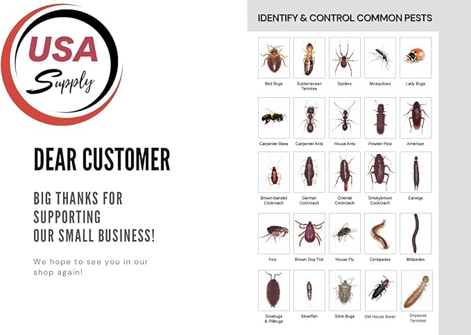 OneGuard Multi MoA Concentrate 1 Quart - Long-Lasting Insect Control | Premium USA Supply Gloves for Safe Eradication | USA Supply Pest ID Card