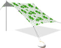 Beach Canopy with Windproof Ropes &amp Sandbags Beach Tent Sun Shade Sun Shelter for Camping Trips Fishing Backyard Fun or Picnics St. Patrick's Day Clover