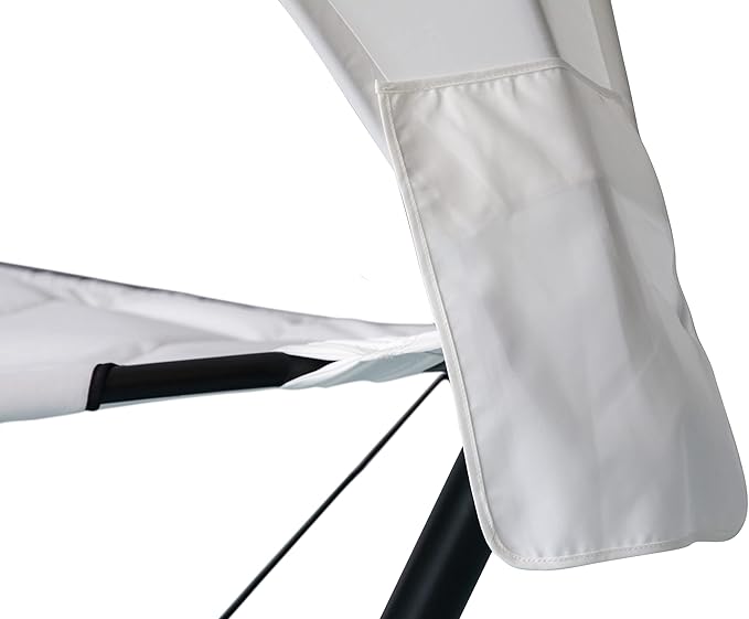 Sea Breeze Luxury Steel Frame Lounger with Canopy - Champagne
