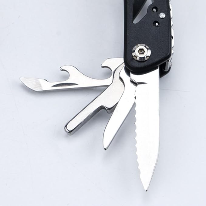 TopHomer Multitool Pliers Portable Folding Survival Tool Bottle Opener Screwdriver Scissors for Outdoor Camping Fishing Survival Hiking
