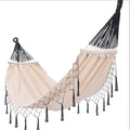 Portable Hammock Portable Tassel Hammock Anti-Rollover Camping Hammock Swing Bed for Outdoor for Backpacking Beach
