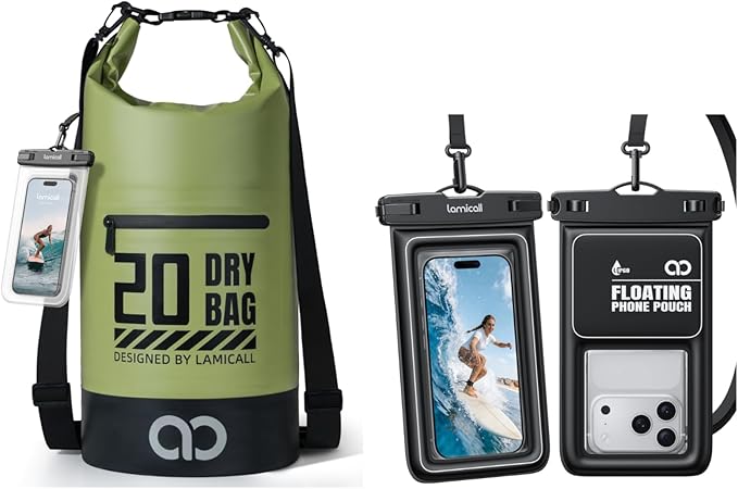 Lamicall Floating Waterproof Phone Pouch &amp 500D Dry Bag
