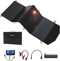 FlexSolar 120W Portable Solar Panel for 300/500/1000/1500W Power StationIP67 Waterproof Folding Solar Charger with USB C&amp2 USB A&amp18V DC Output Charge GeneratorCell PhonesPower Bank12V Car