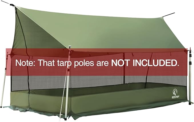 REDCAMP Large Hammock Hot Tent with Stove Jack Waterproof &amp Windproof Winter Wall Tent with Snow Skirt Ultralight 4 Season Tents for Camping Hiking Bushcraft Backpacking Hunting