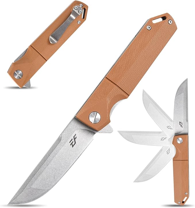 Eafengrow EF71 Folding Knife EDC Foldable Utility Knife with Liner Lock Pocket Knife for Camping Survival Outdoor and Indoor Activities