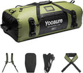 80L Waterproof Duffel Bag Motorcycle Dry Bag Backpack Waterproof Zippered Bags with Backpack Spacer Pad for Kayaking Rafting Boating Canoeing Camping Paddle Beach (Green)