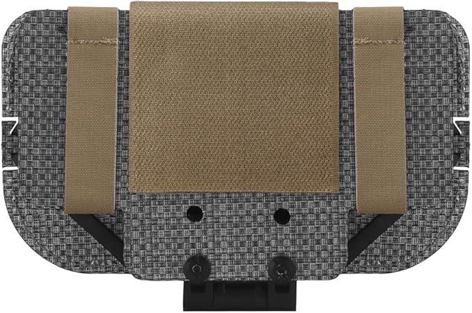 Let Me Be Airsoft Plate Carrier Molle Phone Carrier Outdoor Lightweight Navigation BoardWide Angle Foldable Phone Holder Chest Rig Hovering Mount Tactical Vest Accessory (Coyote Brown)