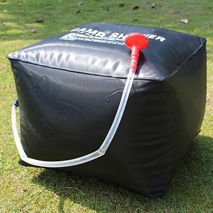 Abaodam Solar Shower Bag Portable Camping Water Bag Nozzle Box Outdoor Hiking Bath for Solar Heating