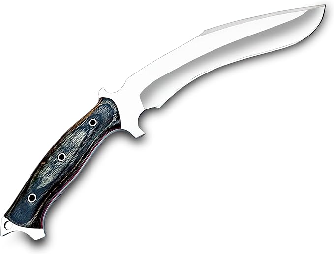 WARIVO Handmade D2 Kukri Knife - 15 Inch Fixed Blade Full Tang Machete for survival Clearing Bush Yard Work Gardening Camping Hiking and Bushcraft Outdoor Activities