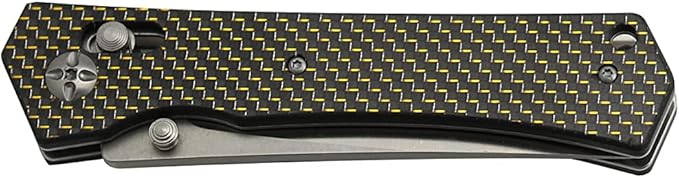 S-TEC Axel Lock EDC Folding Pocket Knife with Carbon Fiber Handle &amp D2 Steel Blade - Series 2 (TS024)