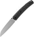 Petrified fish PF719 Folding Knife3.38 14C28N Steel Satin Blade Carbon Fiber Handle Thumb Stud Liner lock Pocket knife (Carbon Fiber Satin)