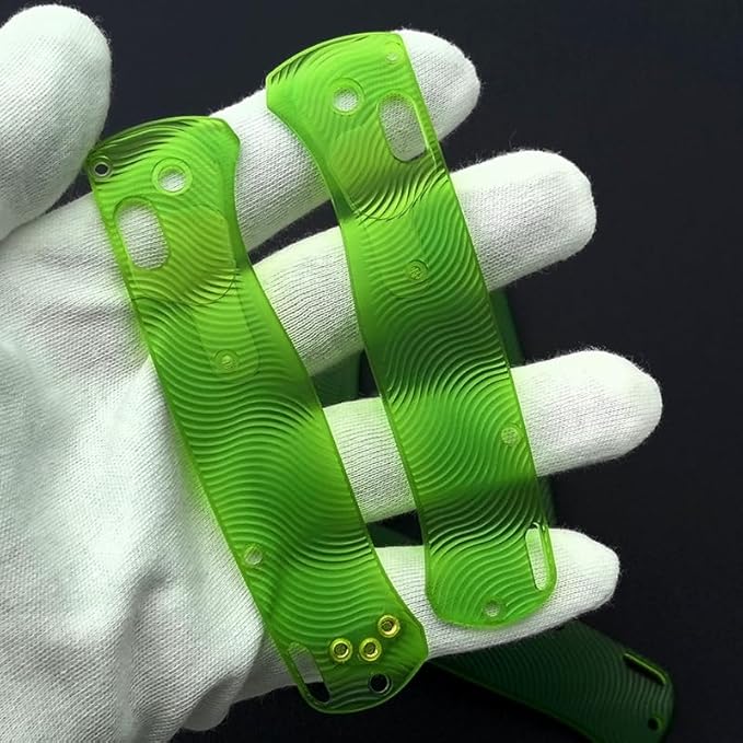 1 Pair Acrylic Scales Fits for Bugout 535 Non-slip CNC Handle Patch Blank DIY Replacement