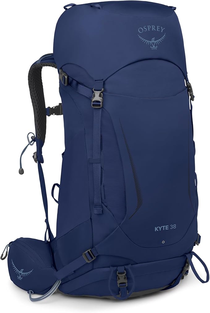 Osprey Kyte 38L Women's Backpacking Backpack Serenity Blue - Hiking &amp Camping Bag with Waterproof Raincover X-Small/Small